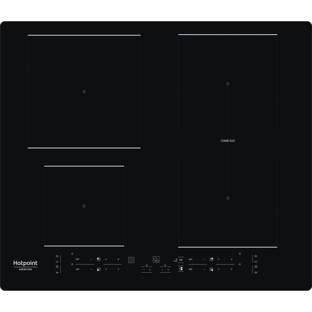 Placa de Indução Hotpoint HB 4860B NE | 4 Zonas, Preto, 59cm