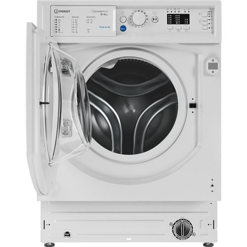 Máquina de Lavar e Secar Roupa Encastrável Indesit BI WDIL 861284 EU | 8/6 Kg | 1200 RPM - Branco