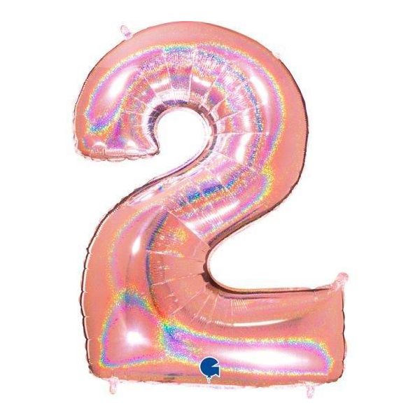 Grabo Balão Foil 40" Nº 2 Rose Gold Holográfico - 460000832