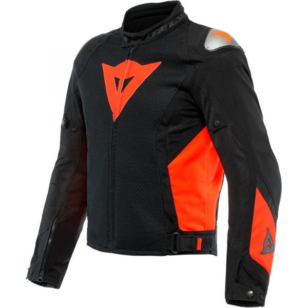 Dainese Casacos Energyca Air Tex Black Fluo-red 46