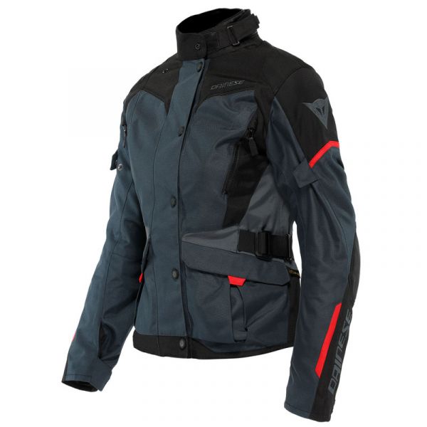 Dainese Casaco Tempest 3 D-dry Lady Ebony Black Lava-red 50