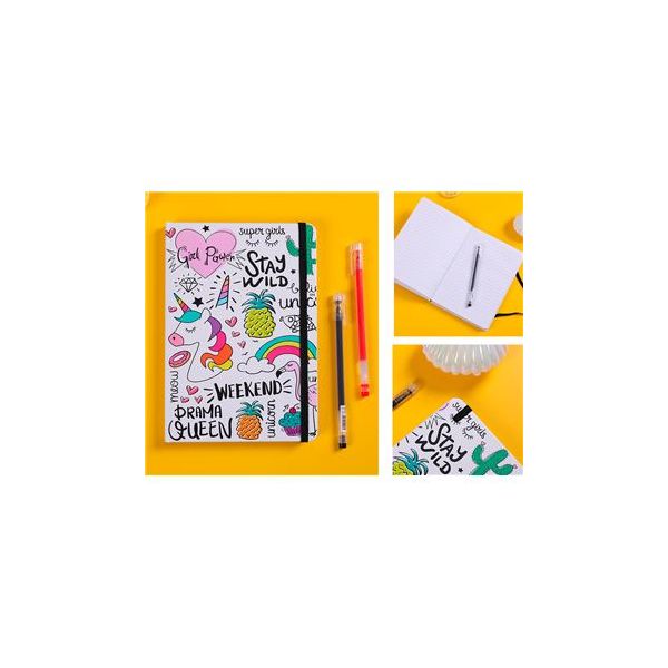 I-total Bloco de Notas A5 Unicornio c/ Elástico - Xl1840
