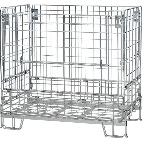 Kaiser+Kraft Caixa Dobrável em Grade, Cxl 1200 X 1000 mm, Altura Empilhável 750 mm, Peso 45 Kg Galvanizado