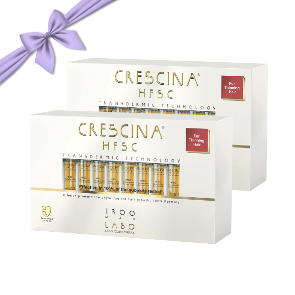 Crescina Transdermic HFSC Re-Growth 1300 para Homem 20 ampolas (2 unidades)