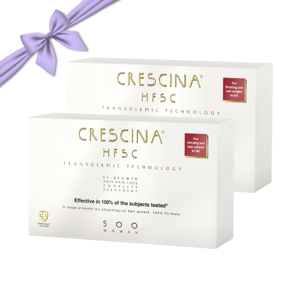 Crescina HFSC Transdermic Tratamento Completo para Mulher 500 10+10 ampolas (2 unidades)