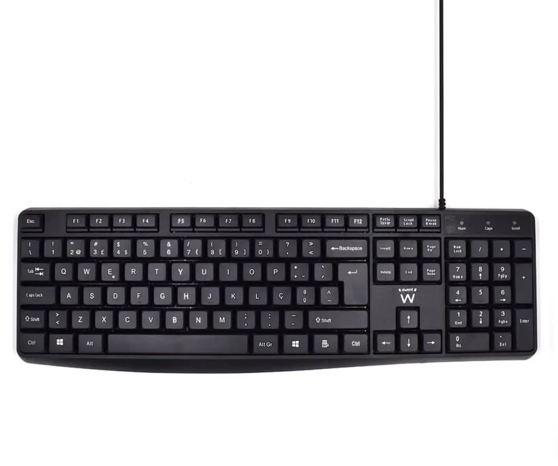 Teclado Ewent Business USB Quiet Typing PT Preto