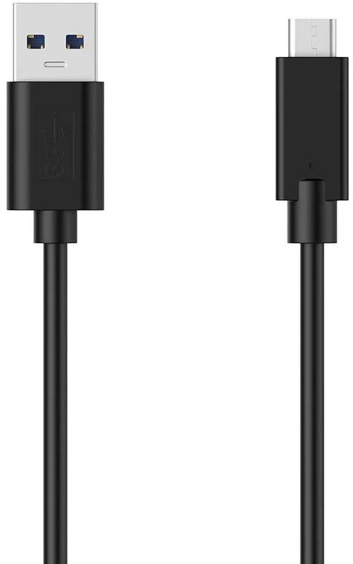 Cabo USB 3.1 Gen1 5Gbps 3A, USB-C/M-A/M, preto, AWG28, 3.0 M