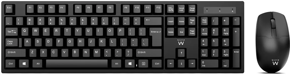 Teclado + Rato Ewent Wireless PT Preto