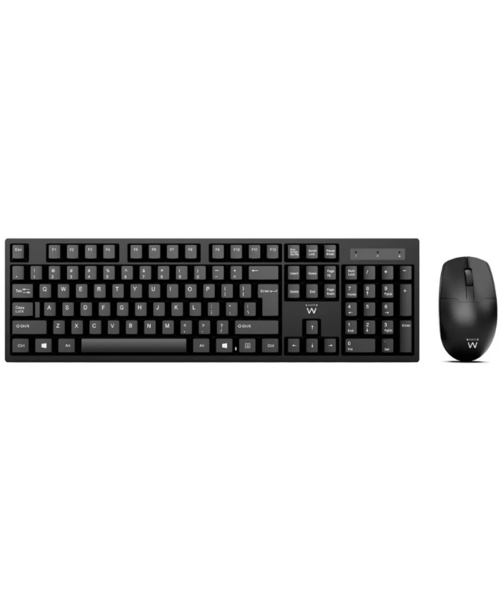 Teclado + Rato Ewent Wireless PT Preto