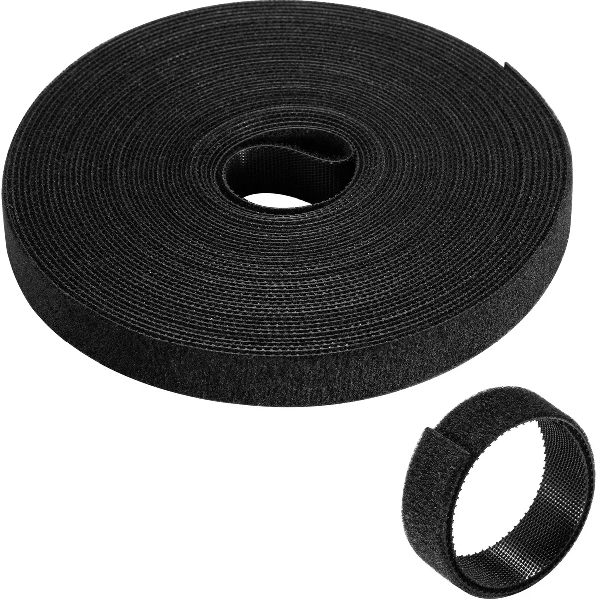 Ewent EW1563 Fita Velcro Organizador de Cabos Hook & Loop Reutilizáveis 15mm x 10 metros Preto