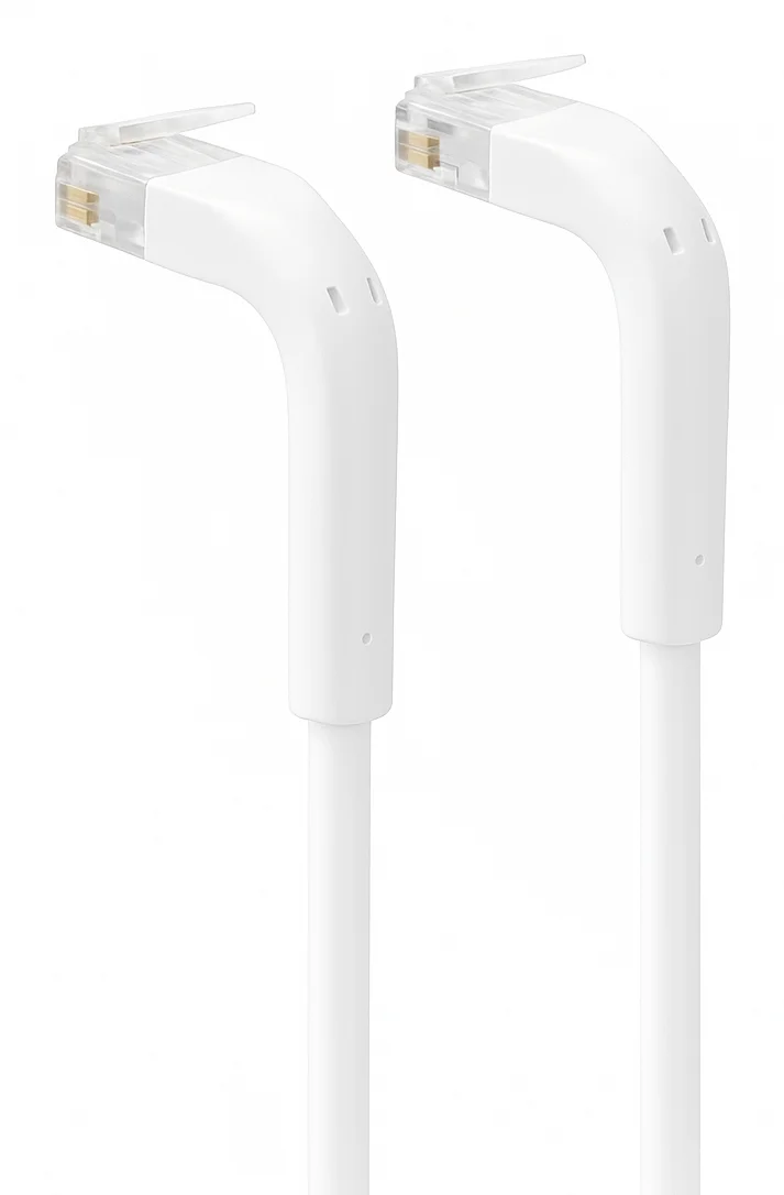 Cabo de Rede Ewent IM1301 CAT.6a U/UTP Slim Flexível 100% Cobre 0.5m Branco