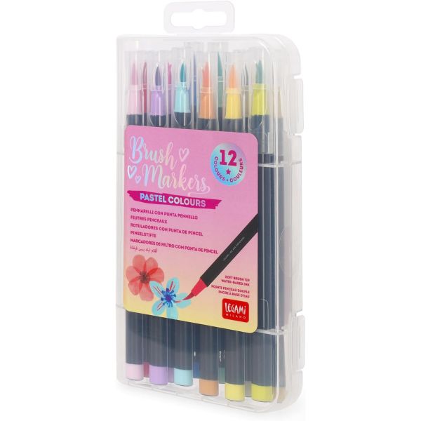 Legami Marcadores Brush Pastel Caixa 12 Unidades