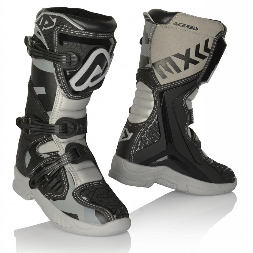 BOTAS ACERBIS X-TEAM JR JUNIOR PRETO/CINZA