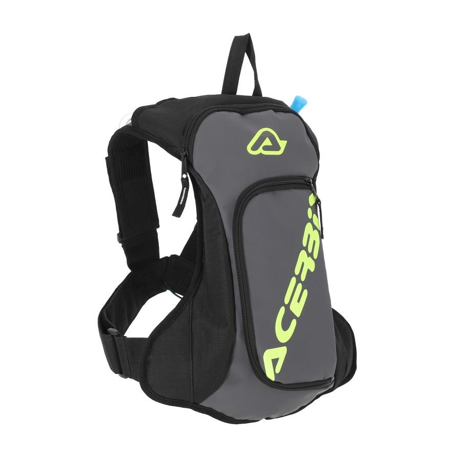 MOCHILA HIDRATAÇAO ACERBIS ACQUA LOGO 5L PRETO/CINZA