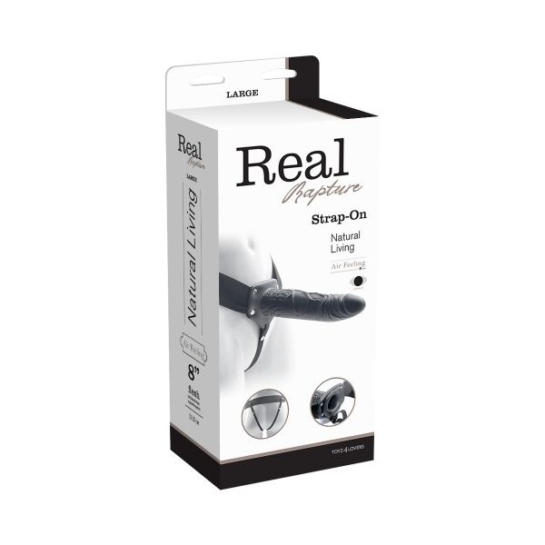 Toyz4Lovers Strap On com Vibração Real Rapture Air Feeling 8" Black