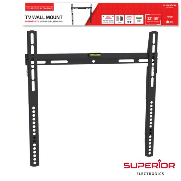 Suporte Lcd/LED 32/55" Fixo Flat Vesa 400/400 40kg - SUP-3255FIXEDFLAT