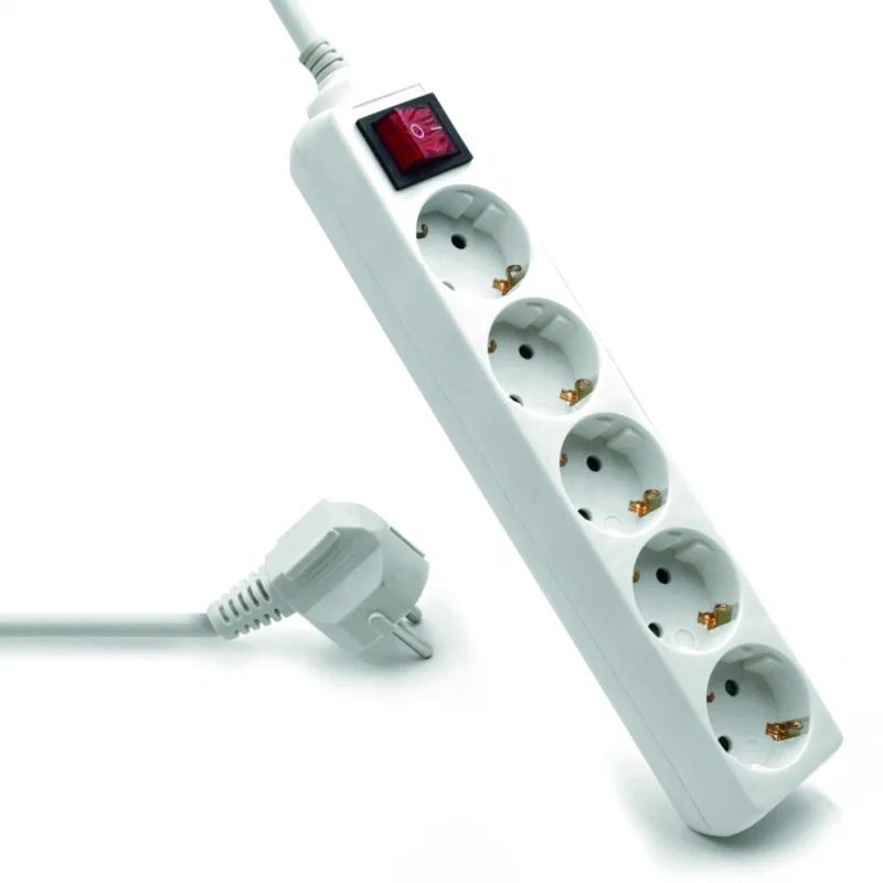 Régua Ewent 5 Tomadas 16A com Switch On/Off Branco