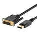 Ewent EC1440 adaptador de cabo de vídeo 1 m DisplayPort DVI-D Preto