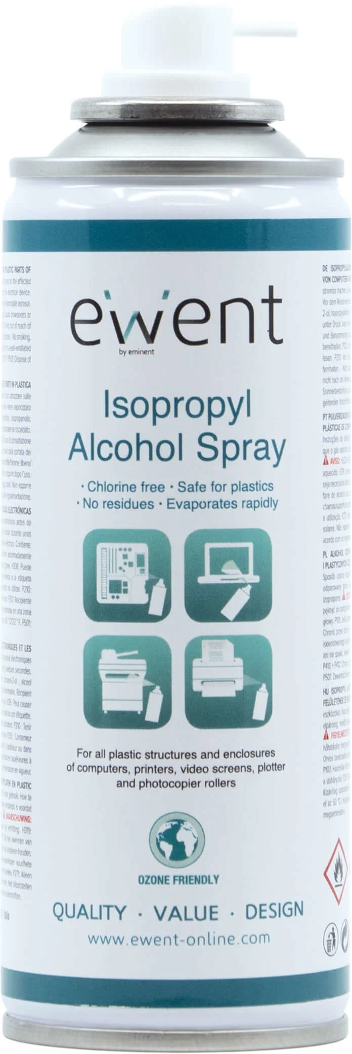 Spray Ewent Alcool Isopropílico 70% 200ml