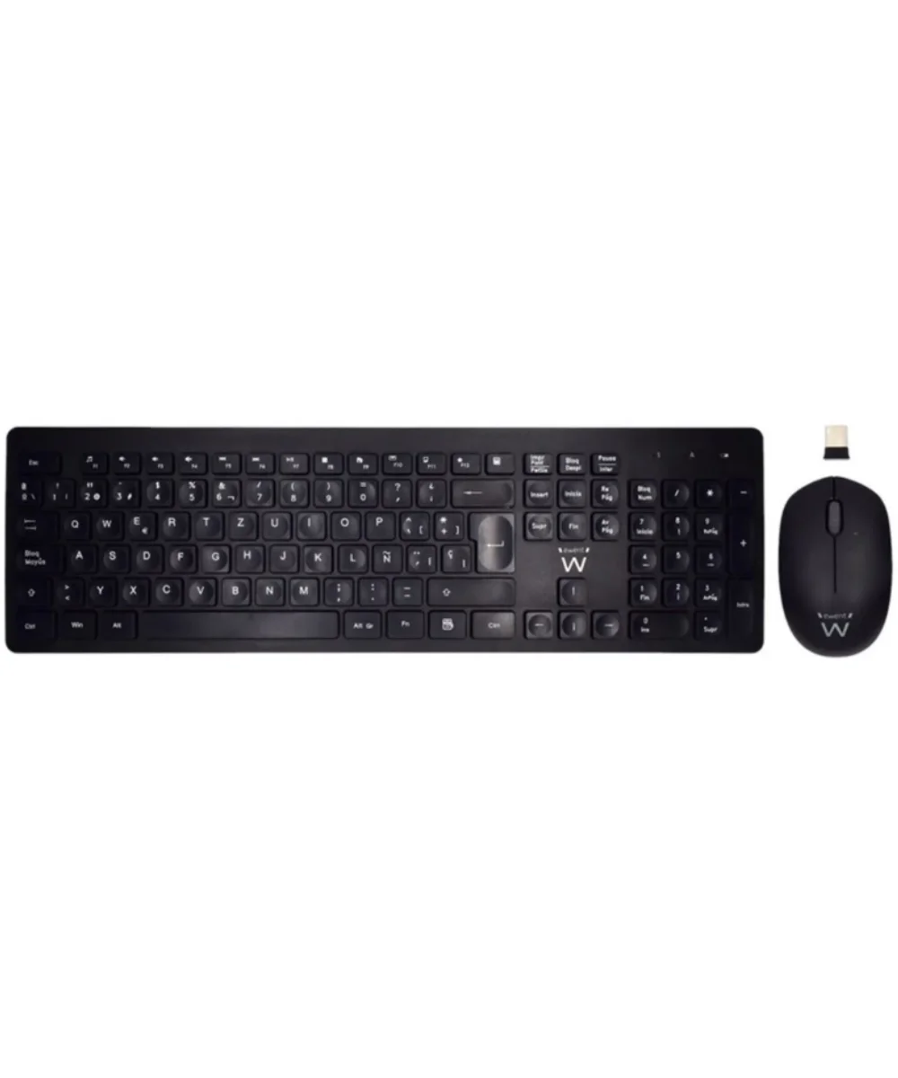 Teclado + Rato Ewent Wireless PT Black