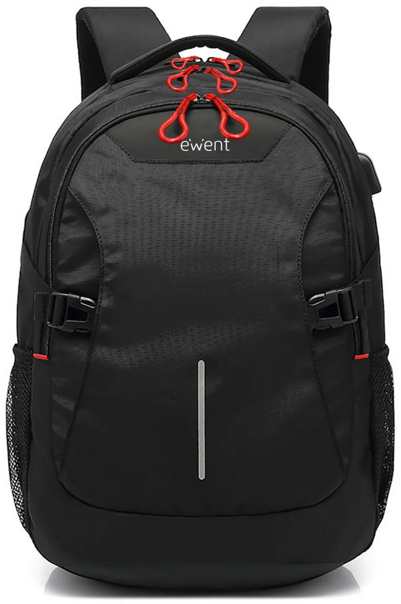 Mochila Ewent EW2526 Notebook Backpack 15.6 Preta com Porta USB