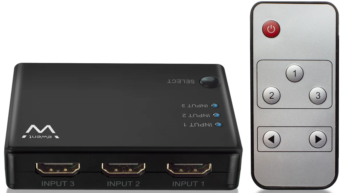Switch HDMI Ewent 3 Portas 4K@30Hz