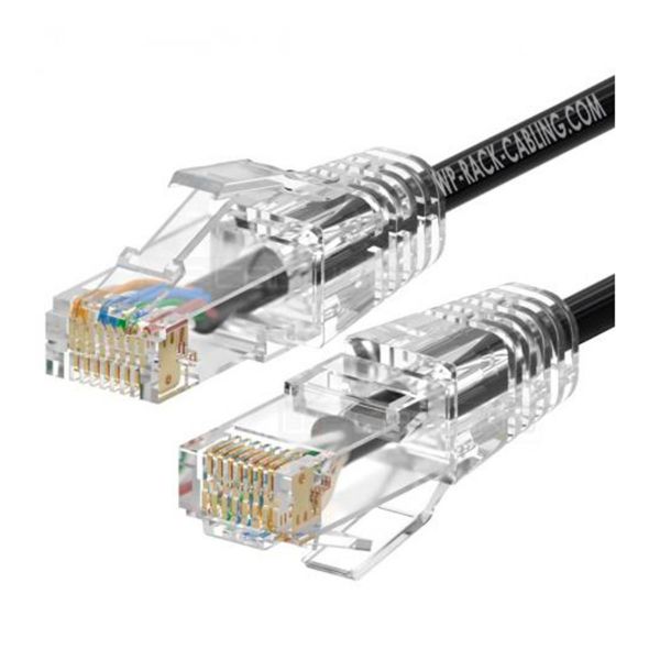 WP Rack Cabo de Rede Slim Cat.6 U/UTP 1m Preto