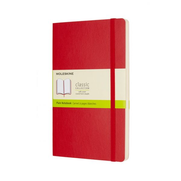 Moleskine Caderno Liso Soft Grande Vermelho
