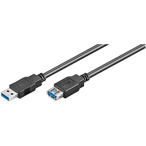 Cabo USB 3.0 Ewent Tipo A Macho > Tipo A Fêmea 1 M Preto