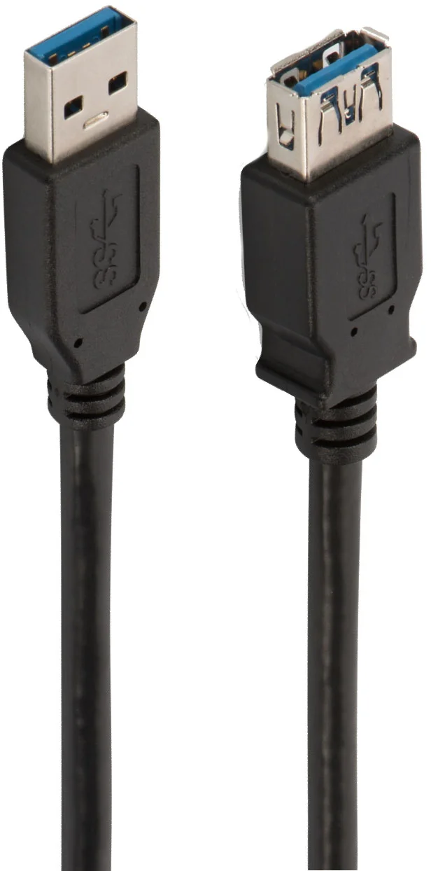 Cabo USB 3.0 Ewent Tipo A Macho > Tipo A Fêmea 1.8 M Preto