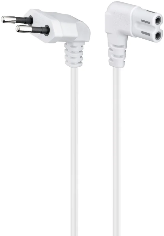 Cabo de Alimentação Ewent IEC C7 Ewent 90º 1.8m Branco