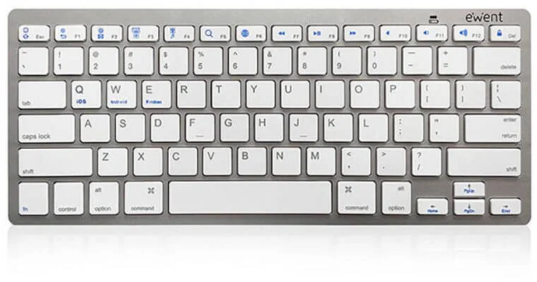 Teclado Bluetooth Ewent Compacto IOS/Android/Windows Prateado (PT)