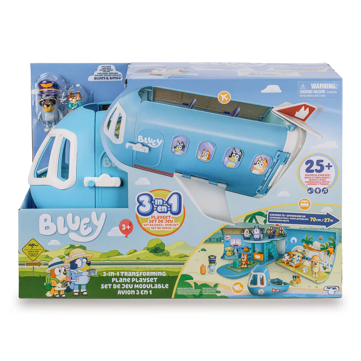 Famosa Aviâo 3 em 1 Bluey