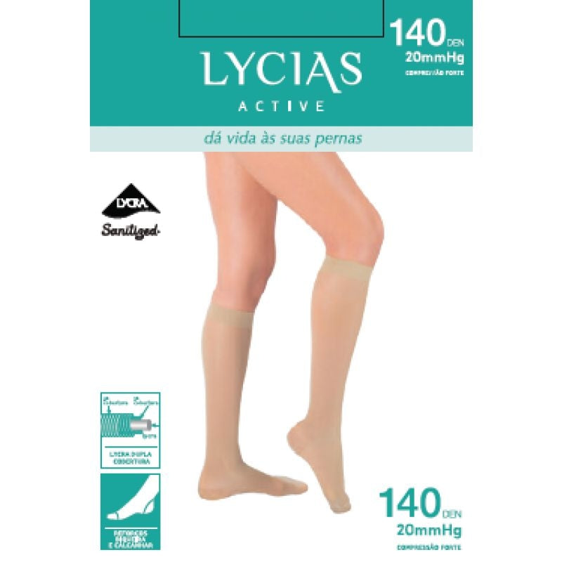 Lycias Active Meias de Compressão 140 Den T2 - Nude