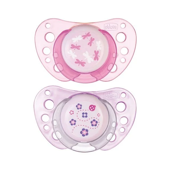 Chicco Chupeta Physio Air Látex 0M+ Rosa 2 Unidades