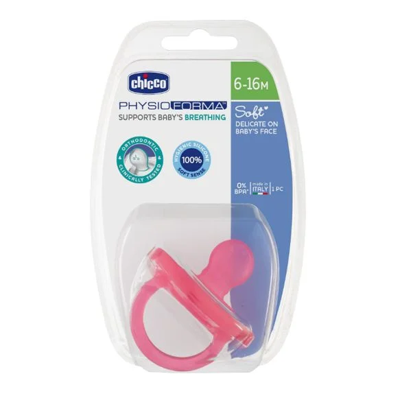 Chicco Chupeta Silicone Physio Soft 6-16M Rosa