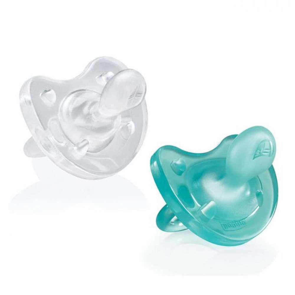 Chicco 2 Chupetas Physio Soft Silicone 0-6m Azul