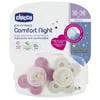 CHICCO CHUPETA PHYSHIO COMFORT NIGHT ROSA 16-36M x2