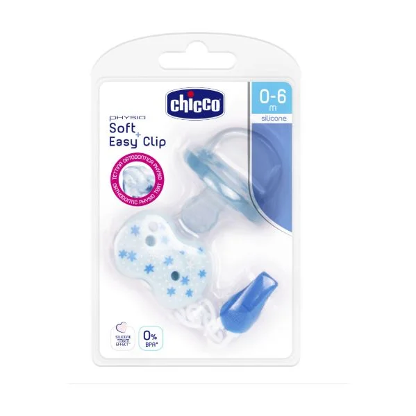 Chicco Chupeta Physio Soft Silicone e Clip 0-6m