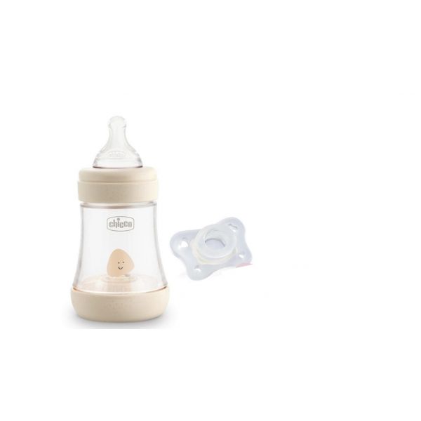 Chicco Biberão Perfect5 150ml Bege + Chupeta 0M+