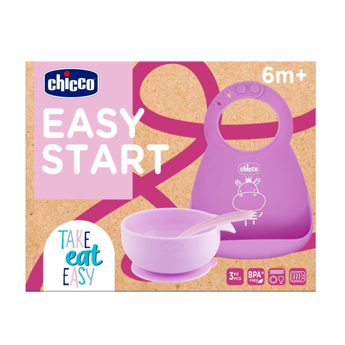 EASY START - CONJUNTO DE PAPA DE SILICONE 6M+ CHICCO