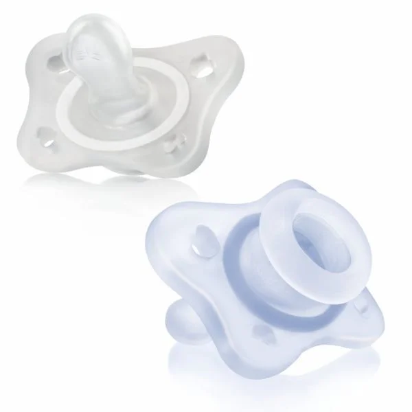 Chicco Chupeta Mini Soft Azul 0-2m 2 Unidades