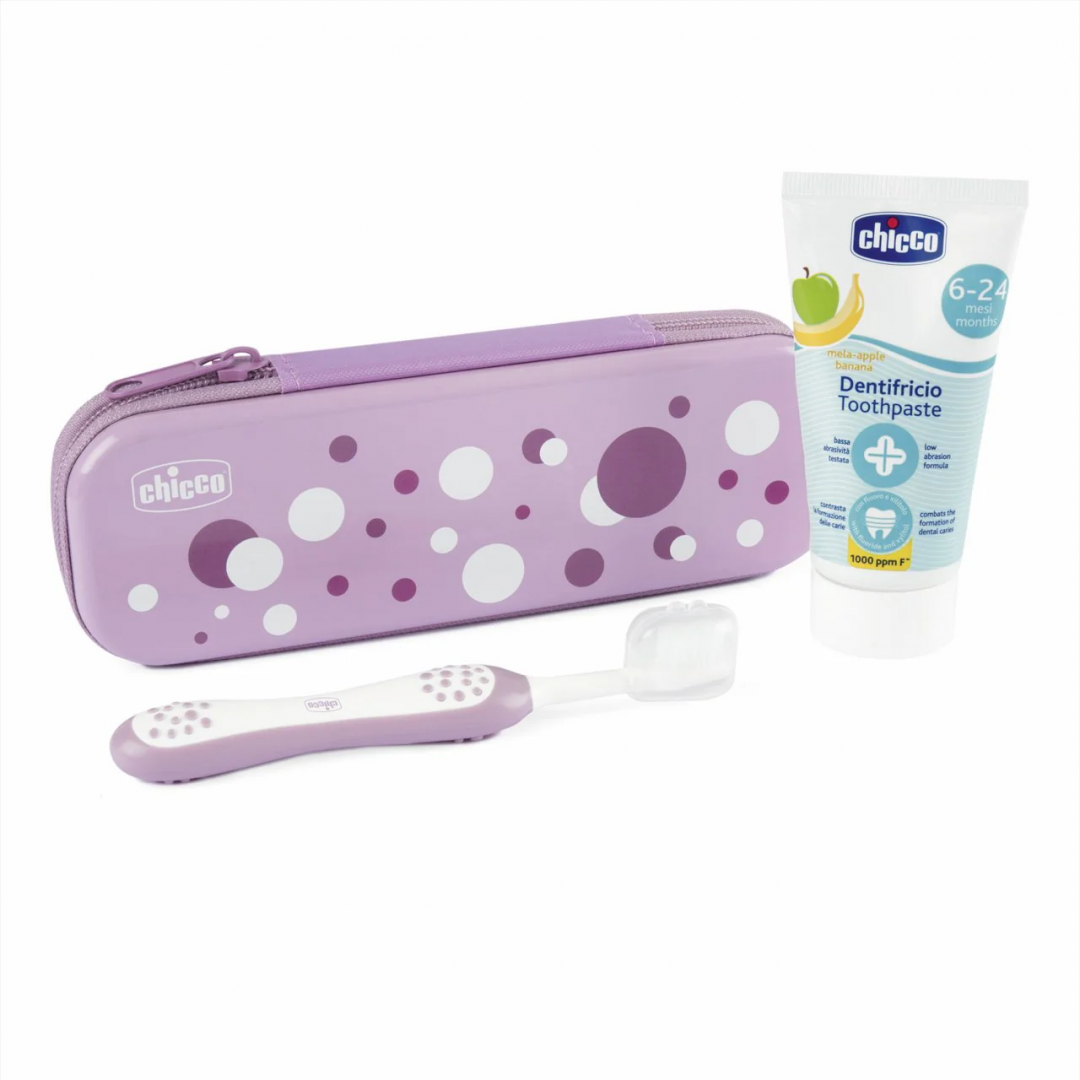 Chicco Conjunto Higiene Oral Lilas 6M+