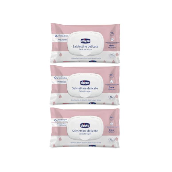 Chicco Pack Toalhitas Delicadas 3 x 72 Unidades