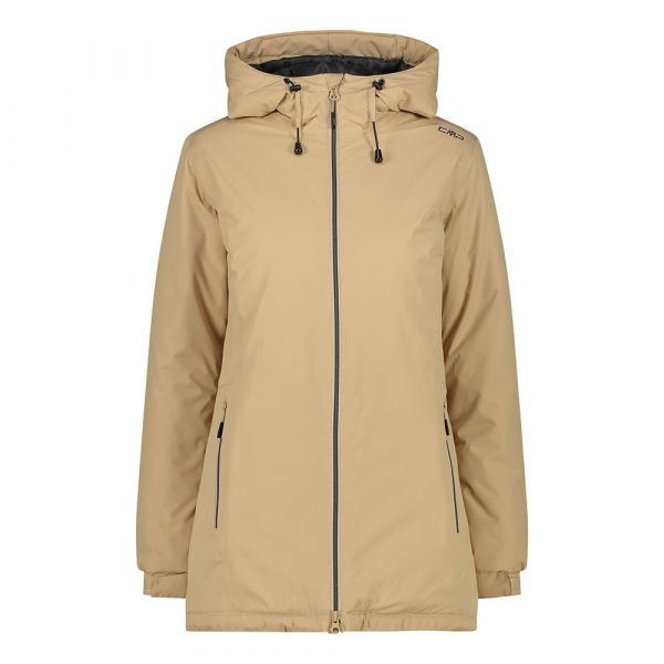 Cmp Long Fix Hood 32z1396 Jacket Beige XL Mulher