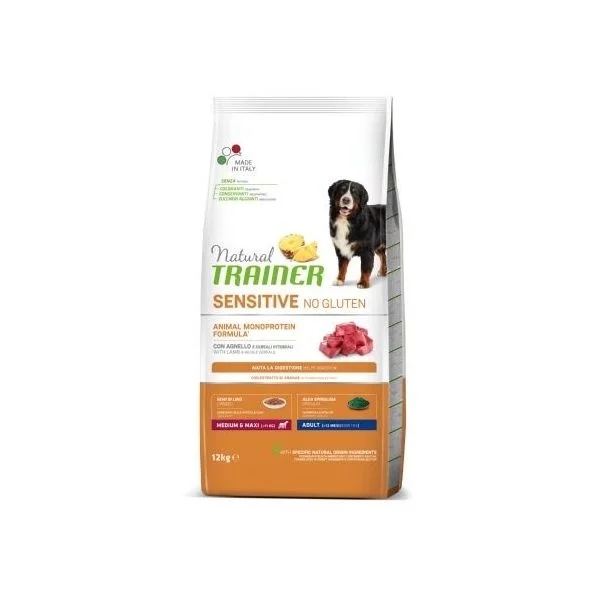 Natural Trainer Sensitive No Gluten Medium & Maxi Lamb 12Kg