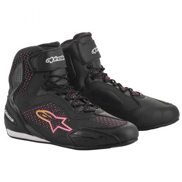 Alpinestars Botas Mulher Stella Faster 3 Rideknit Black / Yellow / Pink 40