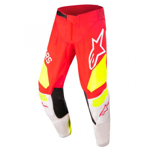 Alpinestars Calças Techstar Factory Fluorescent Red / White / Fluorescent Yellow 34