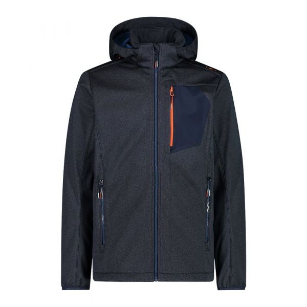Cmp Zip Hood 32a1737 Softshell Jacket Azul 4XL Homem