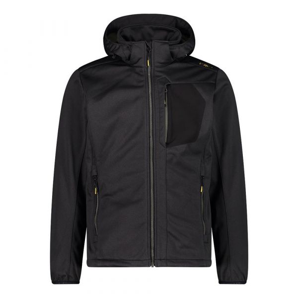 Cmp Zip Hood 32a1737 Softshell Jacket Preto S Homem